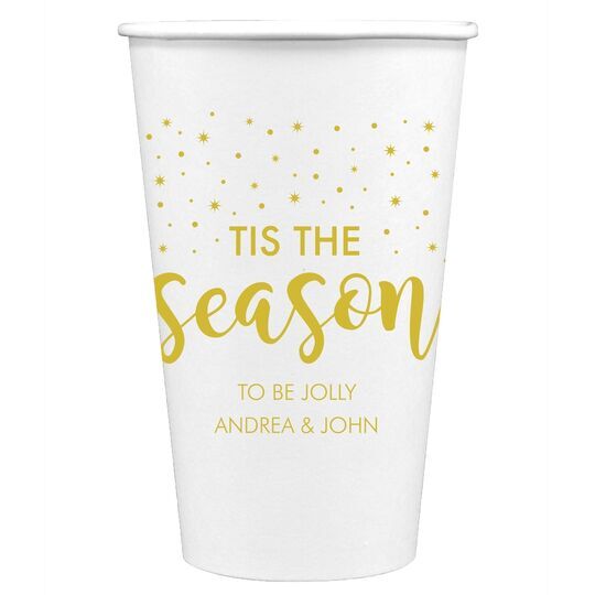 Tis The Season Paper Coffee Cups